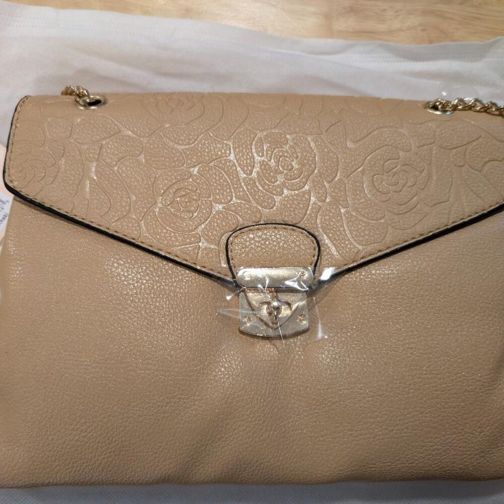 MELLOW WORLD VERA KHAKI ROSE Design CHAIN CROSSBODY PURSE NEW